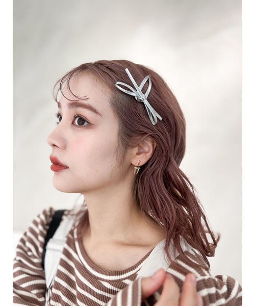 JUMELLE（ジュメロ）の「ribbon laceup pierce（ピアス（両耳用）・レディース・シルバー/ゴールド・FREE）」の8枚目の写真