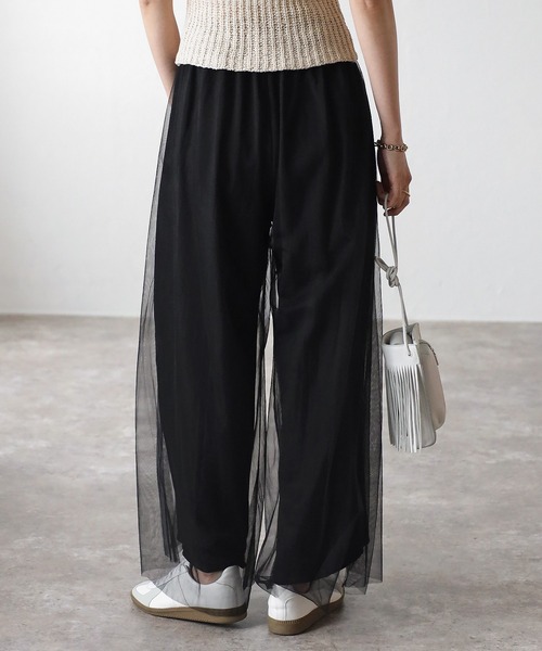 COMMRE（コムル）の「チュールレイヤードパンツ（その他パンツ・レディース・ピンク/ブラック・FREE）」の11枚目の写真