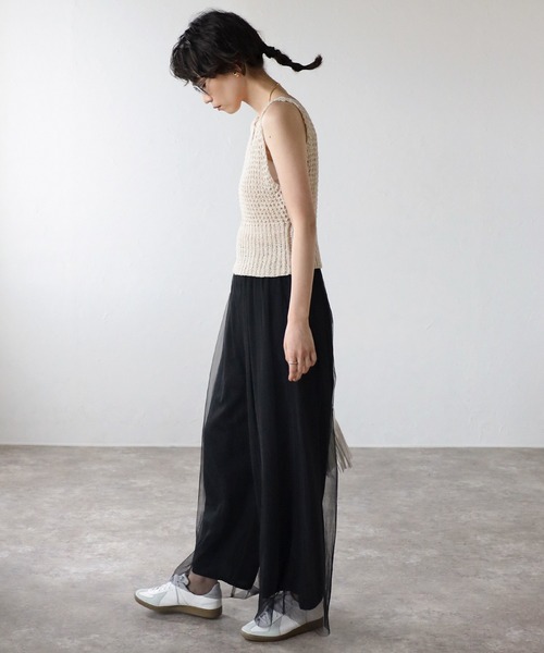 seyto チュールレイヤードセミダブルテーラード・パンツ seyto（セイト）の「Tulle layered semi double tailored jacket