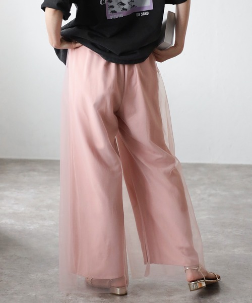 COMMRE（コムル）の「チュールレイヤードパンツ（その他パンツ・レディース・ピンク/ブラック・FREE）」の14枚目の写真