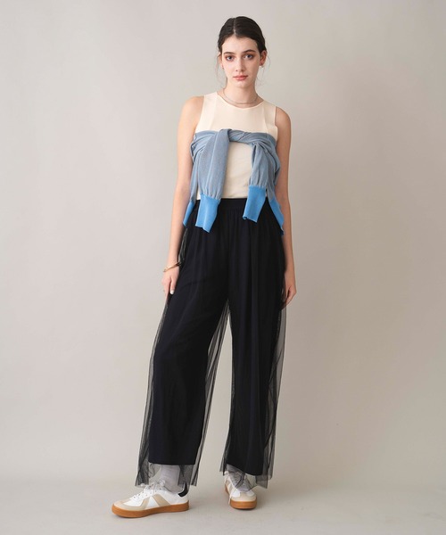 seyto チュールレイヤードセミダブルテーラード・パンツ seyto | -6th delivery- 4.26(fri) 12:00pm 【Tulle layered