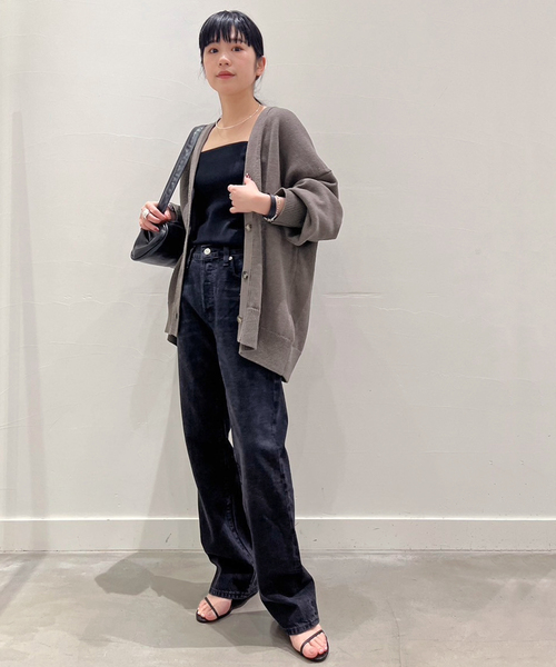 AP STUDIO(エーピーストゥディオ)の「リラックスサイズリネンカーディガン(ニット/セーター・レディース・オリーブ/グレー/ホワイト・FREE)」の5枚目の写真