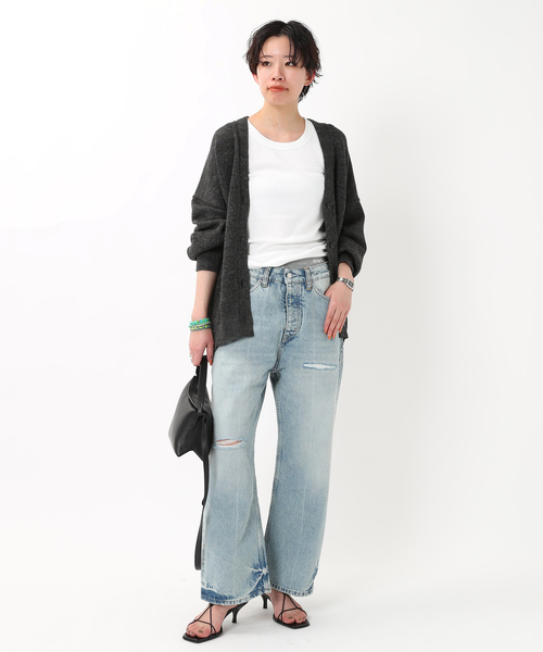 AP STUDIO(エーピーストゥディオ)の「リラックスサイズリネンカーディガン(ニット/セーター・レディース・オリーブ/グレー/ホワイト・FREE)」の8枚目の写真