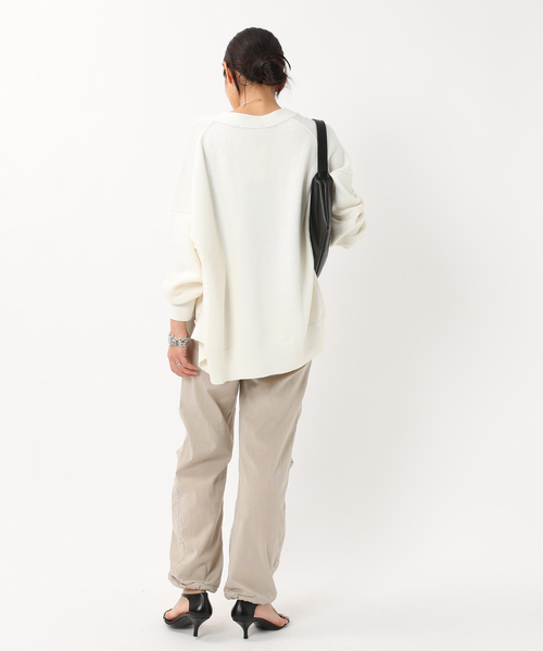 AP STUDIO(エーピーストゥディオ)の「リラックスサイズリネンカーディガン(ニット/セーター・レディース・オリーブ/グレー/ホワイト・FREE)」の13枚目の写真