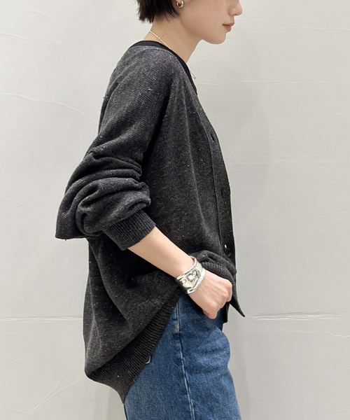 AP STUDIO(エーピーストゥディオ)の「リラックスサイズリネンカーディガン(ニット/セーター・レディース・オリーブ/グレー/ホワイト・FREE)」の15枚目の写真