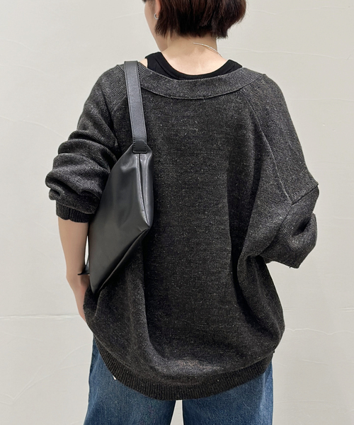 AP STUDIO(エーピーストゥディオ)の「リラックスサイズリネンカーディガン(ニット/セーター・レディース・オリーブ/グレー/ホワイト・FREE)」の16枚目の写真