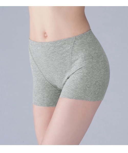 GUNZE（グンゼ）の「いいここち快適ショーツ ひびきにくい 綿85％ サニタリーショーツ（ショーツ・レディース・杢グレー/ブラック/ブラウン系その他/ネイビー・MEDIUM/LARGE/X-LARGE）」の5枚目の写真