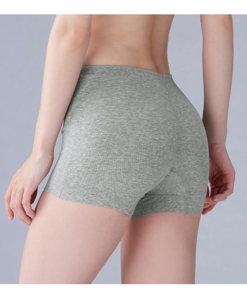 GUNZE（グンゼ）の「いいここち快適ショーツ ひびきにくい 綿85％ サニタリーショーツ（ショーツ・レディース・杢グレー/ブラック/ブラウン系その他/ネイビー・MEDIUM/LARGE/X-LARGE）」の6枚目の写真