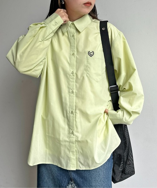 CPCM(シーピーシーエム)の「ワンポイント刺繍ビッグシャツ(シャツ/ブラウス・レディース・サックスブルー/ミント/ブルー/オフホワイト・FREE)」の16枚目の写真