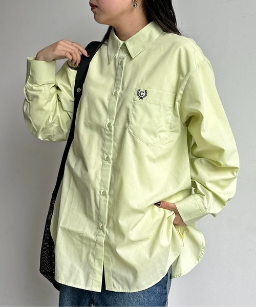CPCM(シーピーシーエム)の「ワンポイント刺繍ビッグシャツ(シャツ/ブラウス・レディース・サックスブルー/ミント/ブルー/オフホワイト・FREE)」の18枚目の写真