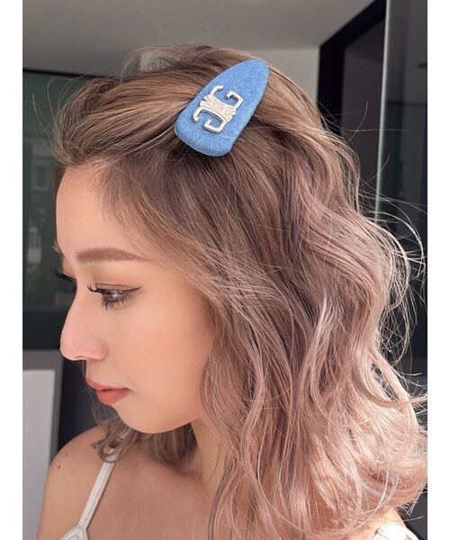 GYDA（ジェイダ）の「Symmetry GYDA バレッタ（バレッタ/ヘアクリップ・レディース・ブラック/ライトブルー・FREE）」の3枚目の写真