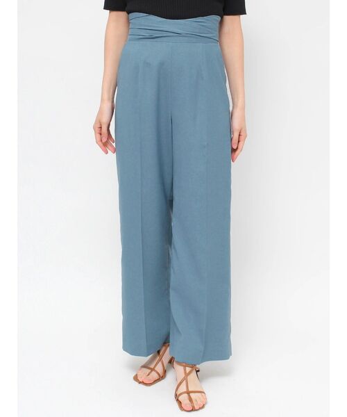 LAGUNAMOON（ラグナムーン）の「ウエストタッククロスパンツ（スラックス・レディース・ネイビー/アイボリー/ブルー・SMALL/MEDIUM）」の21枚目の写真