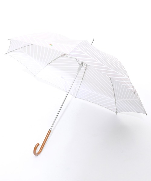 Arnold Palmer（アーノルドパーマー）の「ストライプ 晴雨兼用 シェア 長傘（長傘・レディース・ネイビー/ライトベージュ・F）」の2枚目の写真