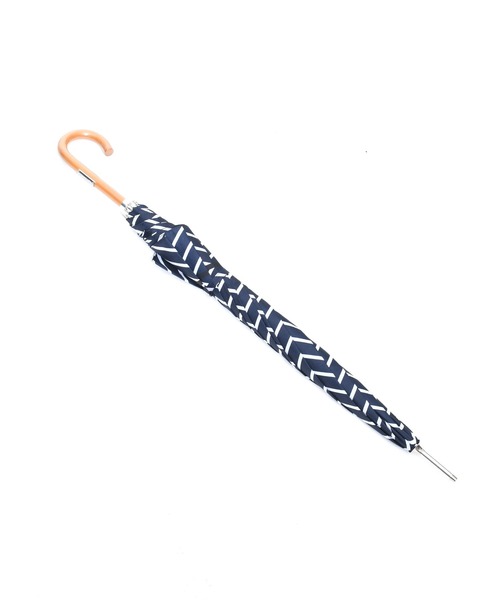 Arnold Palmer（アーノルドパーマー）の「ストライプ 晴雨兼用 シェア 長傘（長傘・レディース・ネイビー/ライトベージュ・F）」の4枚目の写真