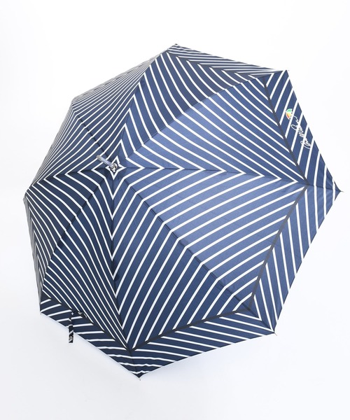 Arnold Palmer（アーノルドパーマー）の「ストライプ 晴雨兼用 シェア 長傘（長傘・レディース・ネイビー/ライトベージュ・F）」の3枚目の写真