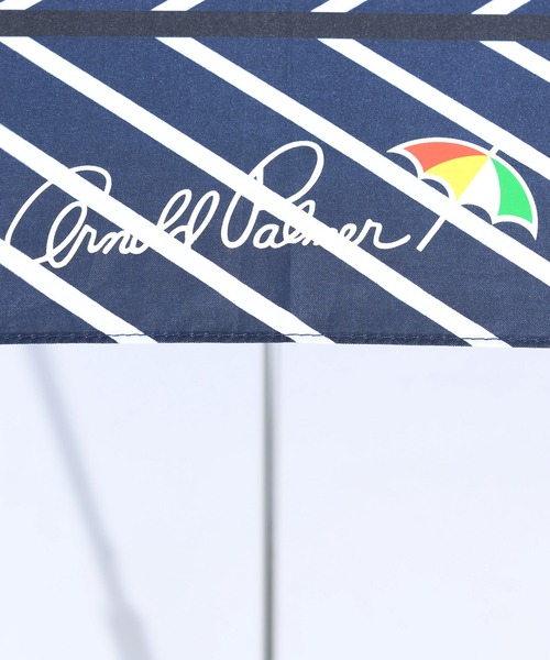 Arnold Palmer（アーノルドパーマー）の「ストライプ 晴雨兼用 シェア 長傘（長傘・レディース・ネイビー/ライトベージュ・F）」の8枚目の写真