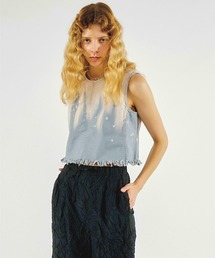 Gradation Denim Vest/グラデーションデニムベスト【MAISON SPECIAL/メゾンスペシャル】■セットアップ対応■
