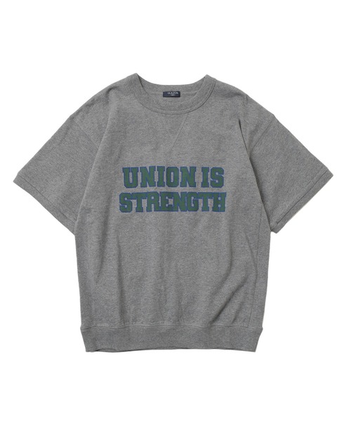GLAZOS(グラソス)の「USAコットン・スウェットライクカレッジロゴプリント半袖Tシャツ(Tシャツ/カットソー・キッズ・ブラック/グレー/ブルー・170cm/160cm/150cm/140cm)」の2枚目の写真