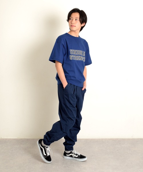 GLAZOS(グラソス)の「USAコットン・スウェットライクカレッジロゴプリント半袖Tシャツ(Tシャツ/カットソー・キッズ・ブラック/グレー/ブルー・170cm/160cm/150cm/140cm)」の11枚目の写真