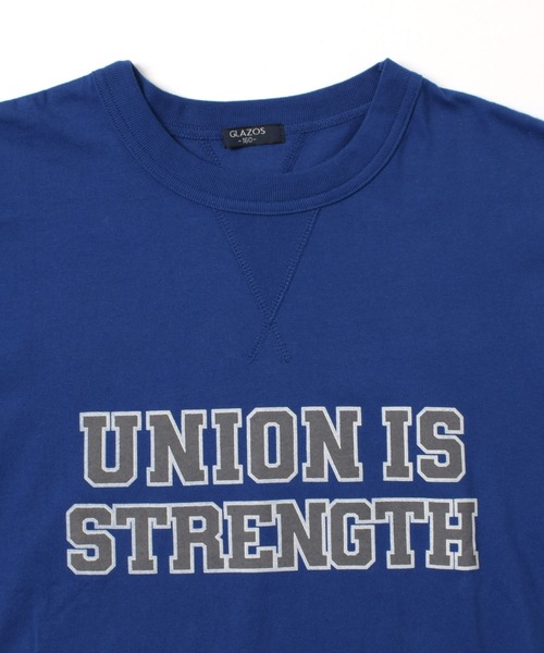 GLAZOS(グラソス)の「USAコットン・スウェットライクカレッジロゴプリント半袖Tシャツ(Tシャツ/カットソー・キッズ・ブラック/グレー/ブルー・170cm/160cm/150cm/140cm)」の9枚目の写真