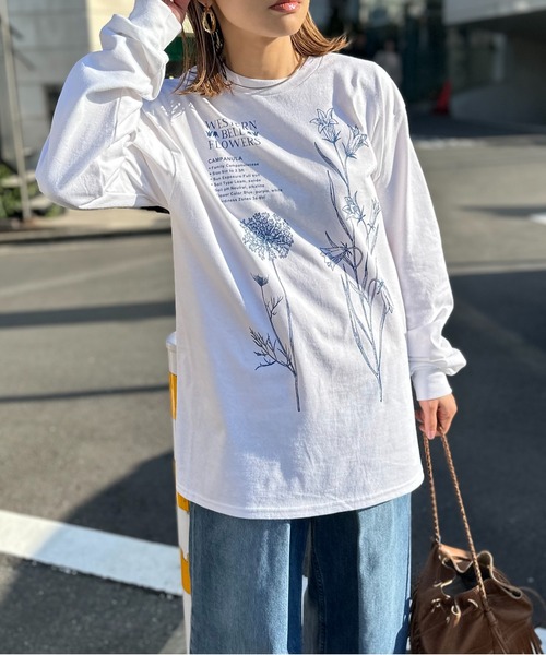 mi via loca(ミヴィアロカ)の「GILDAN ベルフラワーロゴロンT 【PT NO. MVL031 ※2A】(Tシャツ/カットソー・レディース・ベージュ/オフホワイト/ライトブルー・MEDIUM/X-LARGE)」の22枚目の写真