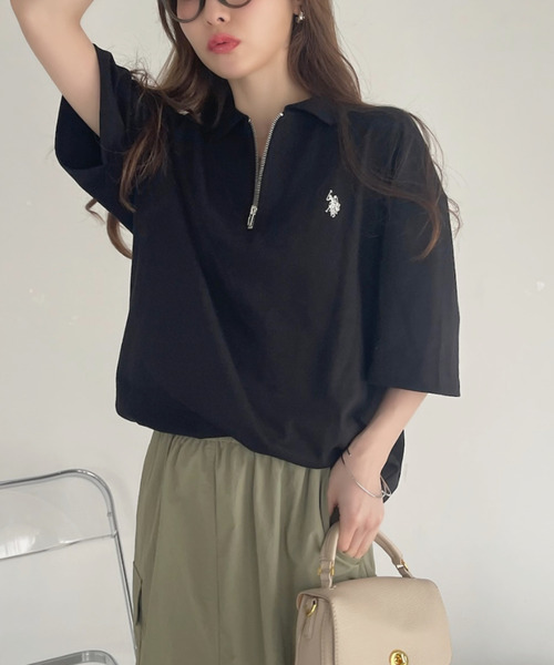 セール】Ada. // U.S. POLO ASSN. ハーフジップ ショート