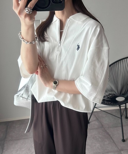 セール】Ada. // U.S. POLO ASSN. ハーフジップ ショート