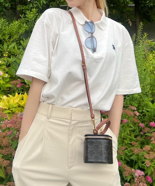 U.S. POLO ASSN.(ユーエスポロアッスン)の「Ada. // U.S. POLO ASSN. ハーフジップ ショートスリーブ ポロシャツ(ポロシャツ・レディース・ブラック/ネイビー/オフホワイト/杢グレー/チャコール・L/M/S)」の6枚目の写真