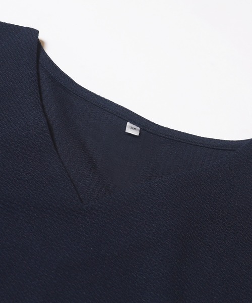 coca（coca）（コカ）の「エンボスVネックぽわん袖ワンピース（ワンピース・レディース・ブラック/ライトグレー/ネイビー・L/M/S）」の19枚目の写真