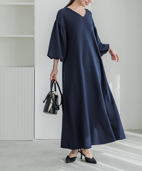 cococob様ワンピース1 コカ coca ライトエンボスマキシワンピース （Dk.beige） -靴