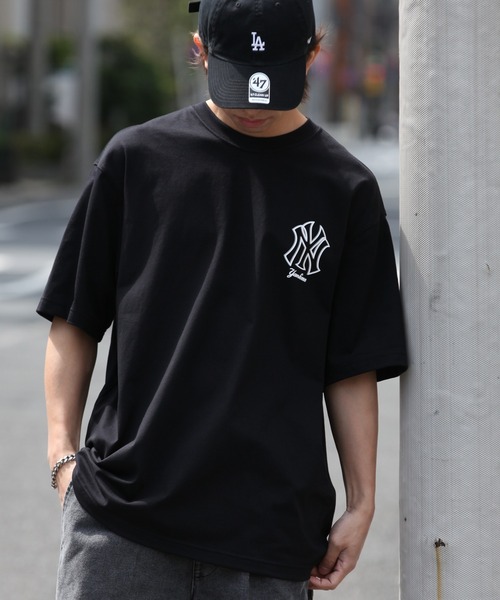 MLB Korea（エムエルビーコリア）の「【MLB KOREA/エムエルビーコリア】ベーシックメガロゴ オーバーフィット ショートスリーブTシャツ（Tシャツ/カットソー・メンズ・ホワイト/サックスブルー/ブラック・M/L/XL）」の8枚目の写真