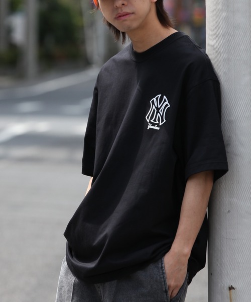 MLB Korea（エムエルビーコリア）の「【MLB KOREA/エムエルビーコリア】ベーシックメガロゴ オーバーフィット ショートスリーブTシャツ（Tシャツ/カットソー・メンズ・ホワイト/サックスブルー/ブラック・M/L/XL）」の7枚目の写真