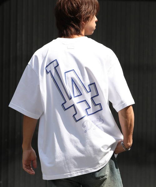 MLB Korea（エムエルビーコリア）の「【MLB KOREA/エムエルビーコリア】ベーシックメガロゴ オーバーフィット ショートスリーブTシャツ（Tシャツ/カットソー・メンズ・ホワイト/サックスブルー/ブラック・M/L/XL）」の6枚目の写真