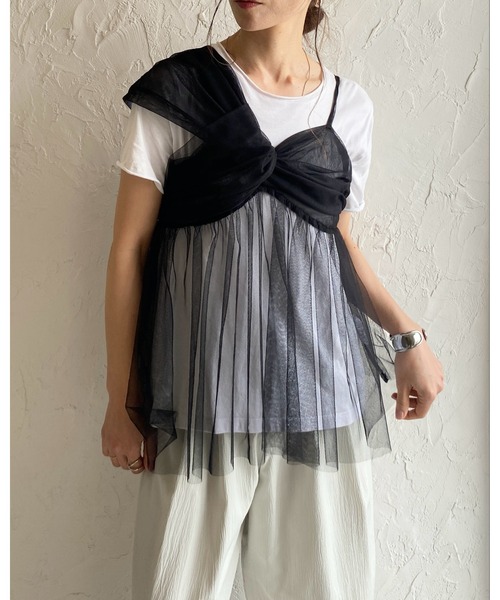 AÉRMA boutique トップス　2点セット　アシンメトリー　キャミソール asymmetry strap design camisole | AÉRMA boutique