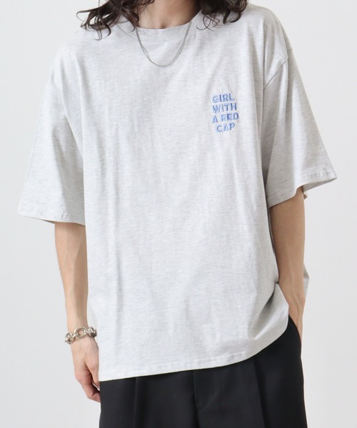 Red Cap Girl(レッドキャプガール)の「REDCAPGIRL 天竺 バックプリント ルーズシルエット半袖Tシャツ(Tシャツ/カットソー・メンズ・ホワイト/アッシュグレー・M/L)」の6枚目の写真