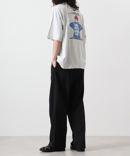 Red Cap Girl(レッドキャプガール)の「REDCAPGIRL 天竺 バックプリント ルーズシルエット半袖Tシャツ(Tシャツ/カットソー・メンズ・ホワイト/アッシュグレー・M/L)」の9枚目の写真