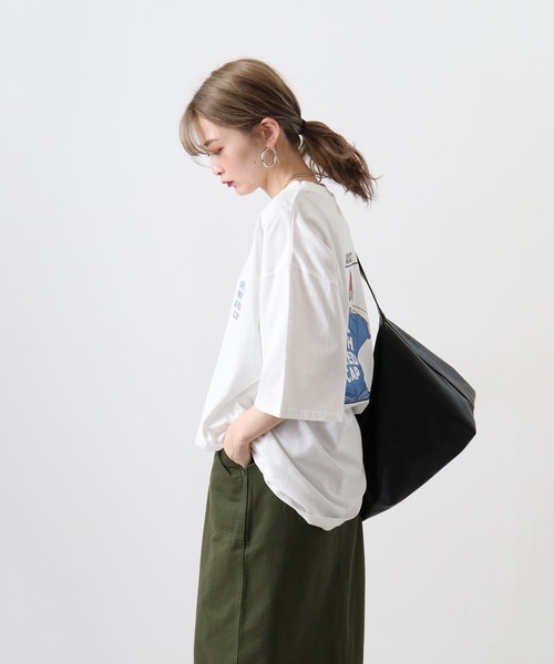 Red Cap Girl(レッドキャプガール)の「REDCAPGIRL 天竺 バックプリント ルーズシルエット半袖Tシャツ(Tシャツ/カットソー・メンズ・ホワイト/アッシュグレー・M/L)」の13枚目の写真