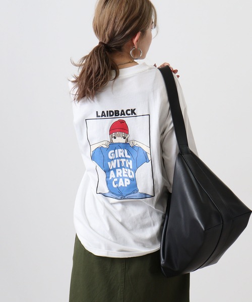 Red Cap Girl(レッドキャプガール)の「REDCAPGIRL 天竺 バックプリント ルーズシルエット半袖Tシャツ(Tシャツ/カットソー・メンズ・ホワイト/アッシュグレー・M/L)」の14枚目の写真