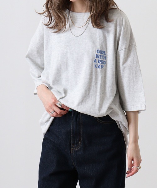 Red Cap Girl(レッドキャプガール)の「REDCAPGIRL 天竺 バックプリント ルーズシルエット半袖Tシャツ(Tシャツ/カットソー・メンズ・ホワイト/アッシュグレー・M/L)」の18枚目の写真