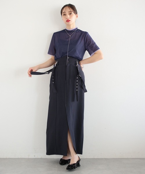 HARE（ハレ）の「リバーシブルシアートップス(HARE)（Tシャツ/カットソー・レディース・パープル/ブラック・FREE）」の8枚目の写真