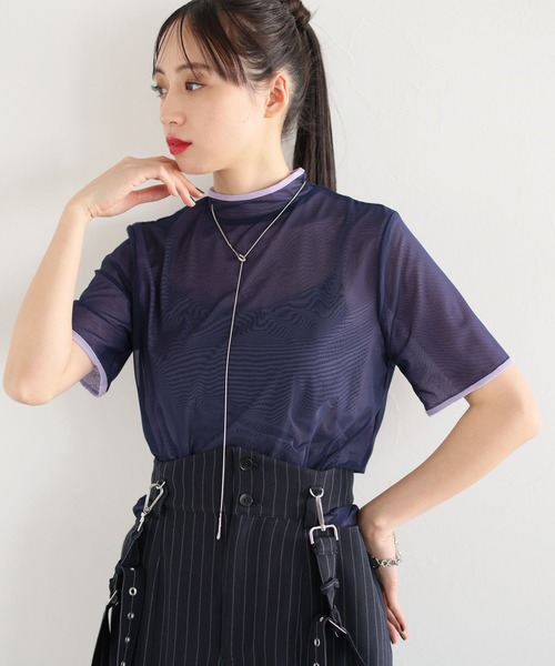 HARE（ハレ）の「リバーシブルシアートップス(HARE)（Tシャツ/カットソー・レディース・パープル/ブラック・FREE）」の15枚目の写真