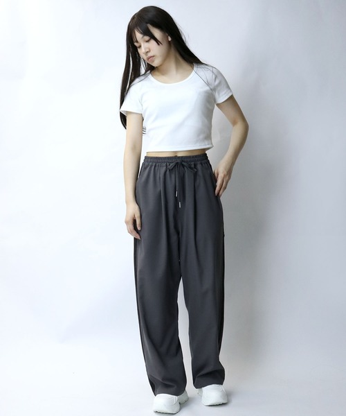 Starting Over（スターティングオーバー）の「linen like side line loose slacks/リネンライク サイドライン ルーズ スラックス（スラックス・メンズ・チャコール/グレイッシュベージュ/ブラック・M/L/XL）」の13枚目の写真