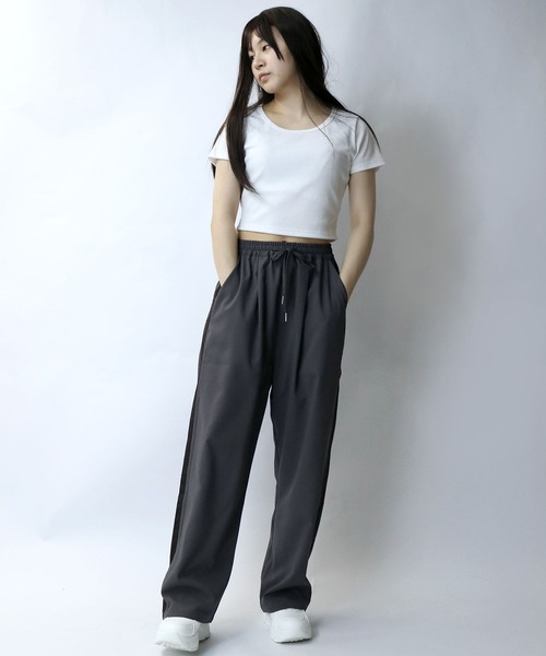 Starting Over（スターティングオーバー）の「linen like side line loose slacks/リネンライク サイドライン ルーズ スラックス（スラックス・メンズ・チャコール/グレイッシュベージュ/ブラック・M/L/XL）」の14枚目の写真