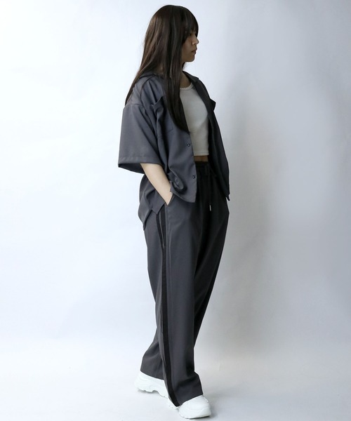 Starting Over（スターティングオーバー）の「linen like side line loose slacks/リネンライク サイドライン ルーズ スラックス（スラックス・メンズ・チャコール/グレイッシュベージュ/ブラック・M/L/XL）」の18枚目の写真