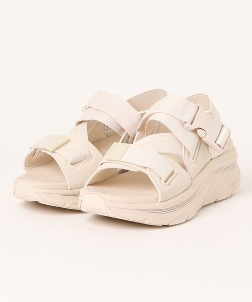 SKECHERS（スケッチャーズ）の「【SKECHERS】スケッチャーズ D’LUX WALKER -COOL LINES（デラックスウォーカー - クールラインズ）119820 スポーツサンダル（サンダル・レディース・ブラック×ブラック/ナチュラル・23.0cm/24.0cm/25.0cm）」の2枚目の写真