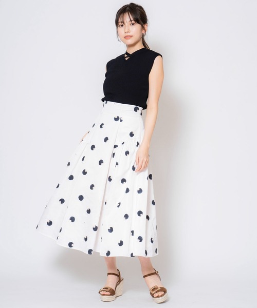 NOELA(ノエラ)の「ぼかしドット柄スカート(スカート・レディース・オフホワイト/ベージュ・S/M)」の15枚目の写真