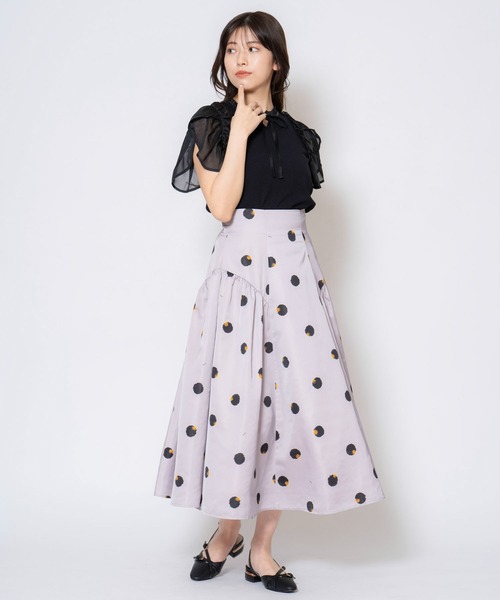 NOELA(ノエラ)の「ぼかしドット柄スカート(スカート・レディース・オフホワイト/ベージュ・S/M)」の12枚目の写真