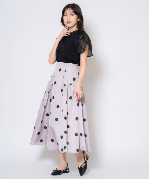 NOELA(ノエラ)の「ぼかしドット柄スカート(スカート・レディース・オフホワイト/ベージュ・S/M)」の11枚目の写真