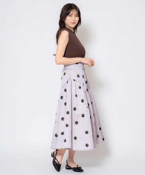 NOELA(ノエラ)の「ぼかしドット柄スカート(スカート・レディース・オフホワイト/ベージュ・S/M)」の9枚目の写真