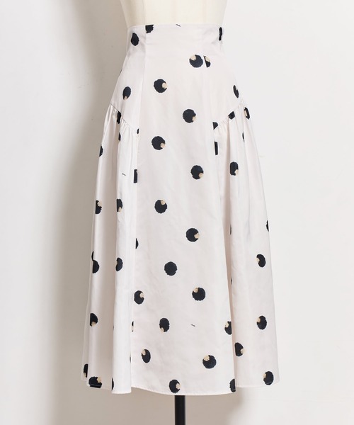 NOELA(ノエラ)の「ぼかしドット柄スカート(スカート・レディース・オフホワイト/ベージュ・S/M)」の8枚目の写真